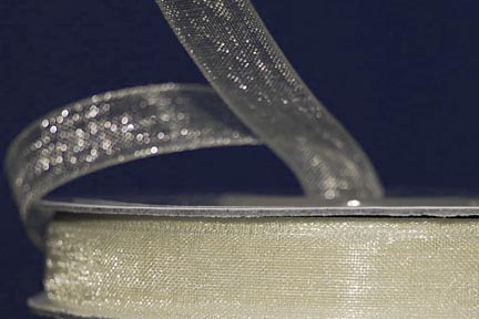 3/8" Ivory Sheer Organza 3/8" Ivory Sheer Organza
