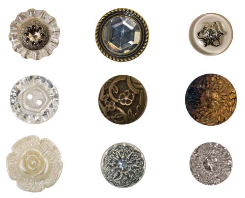 Idea-Ology Accoutrements 9/Pkg Fanciful Buttons Idea-Ology Accoutrements 9/Pkg Fanciful Buttons