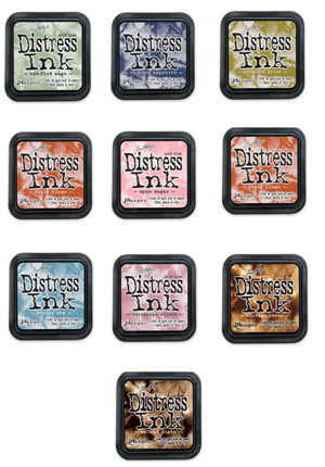 Distress Inks Variety Pack - 10 Colors Plus Free Gift Distress Inks Variety Pack - 10 Colors Plus Free Gift
